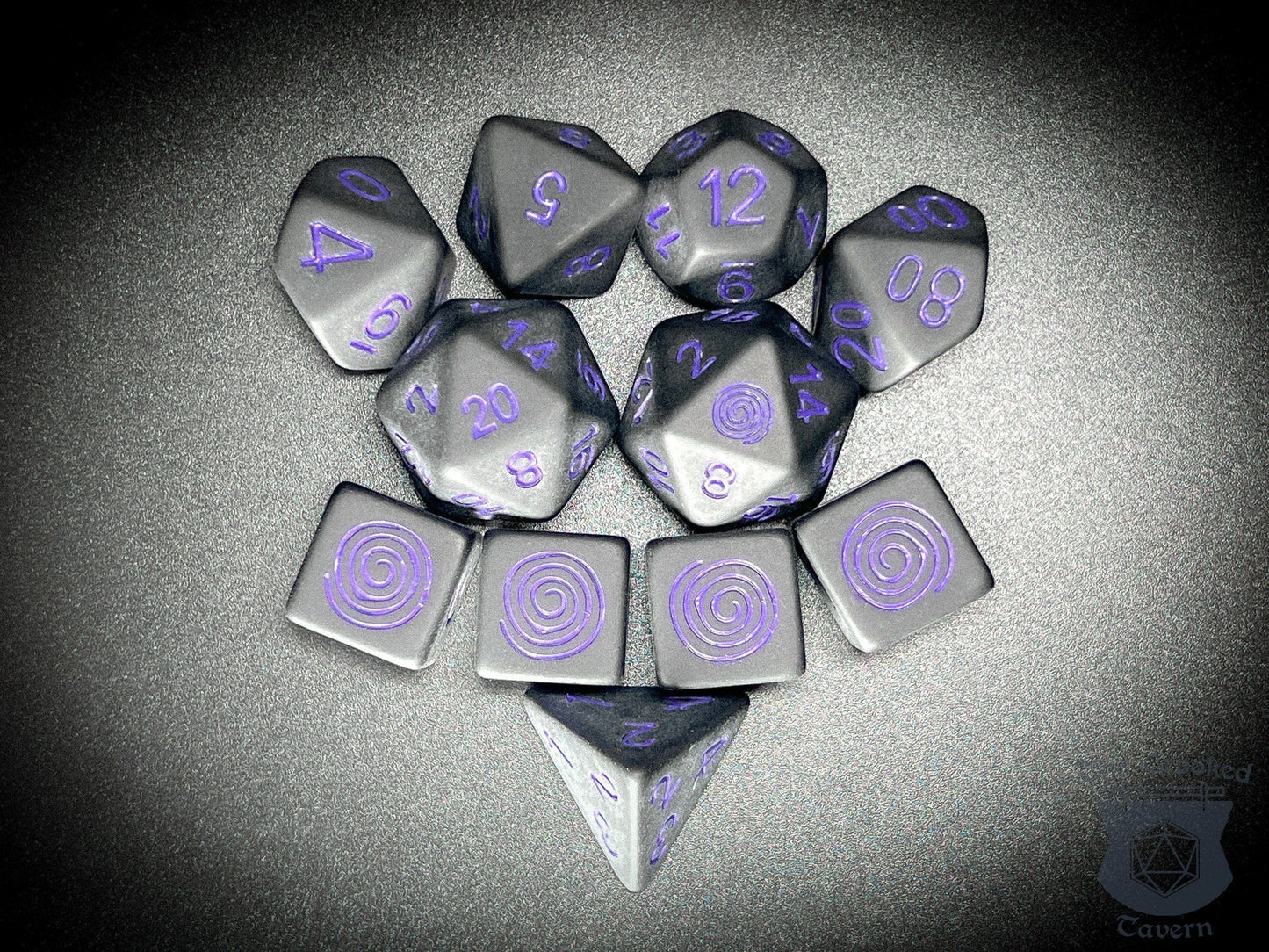 The Crooked Tavern Dice Sets Confusion 11-Piece DnD Dice Set | Exclusive Dungeons & Dragons Dice | Matte Frosted Texture