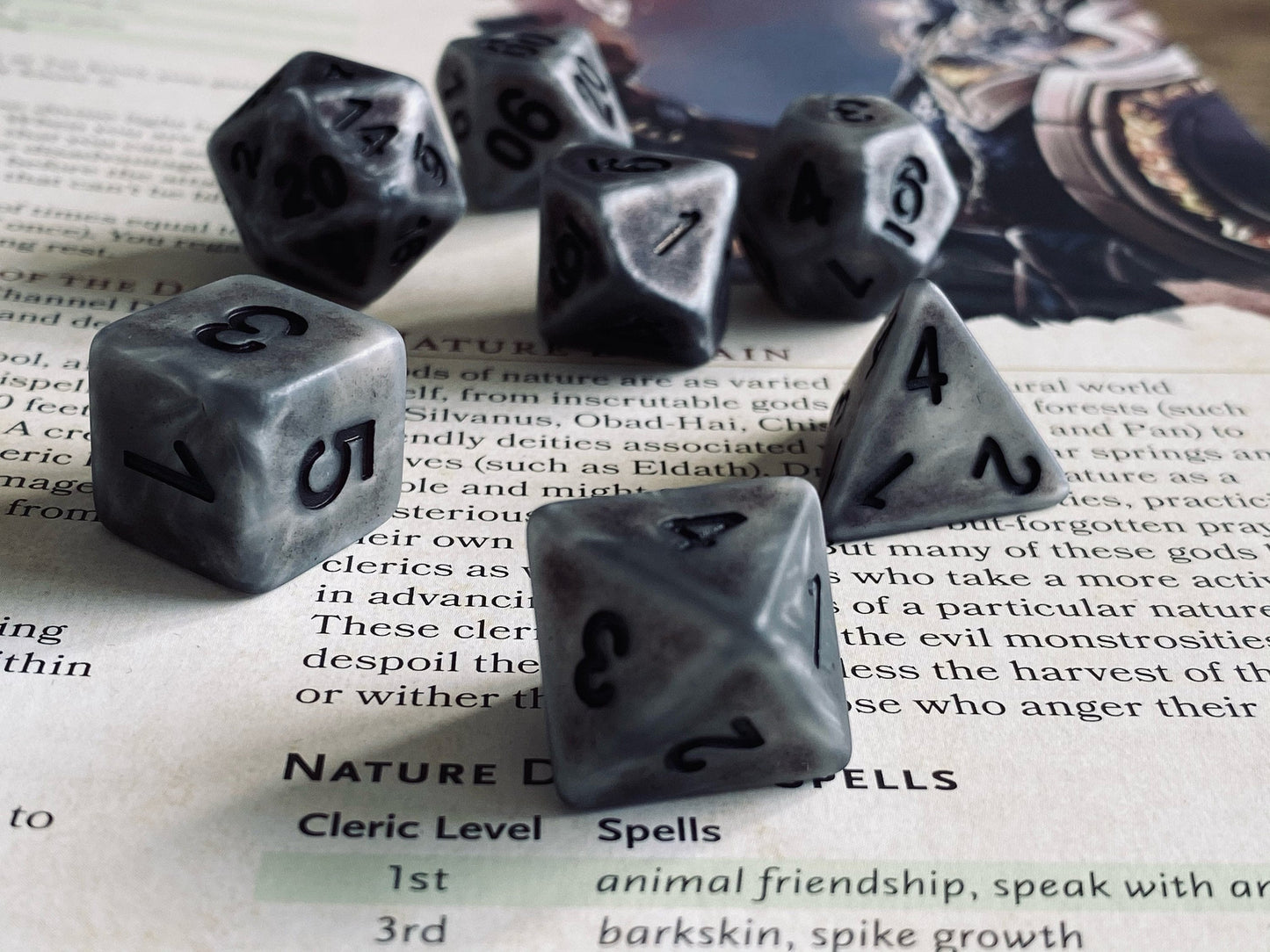 The Crooked Tavern Dice Sets Ancient Steel RPG Dice Set | Faux Steel Finish!