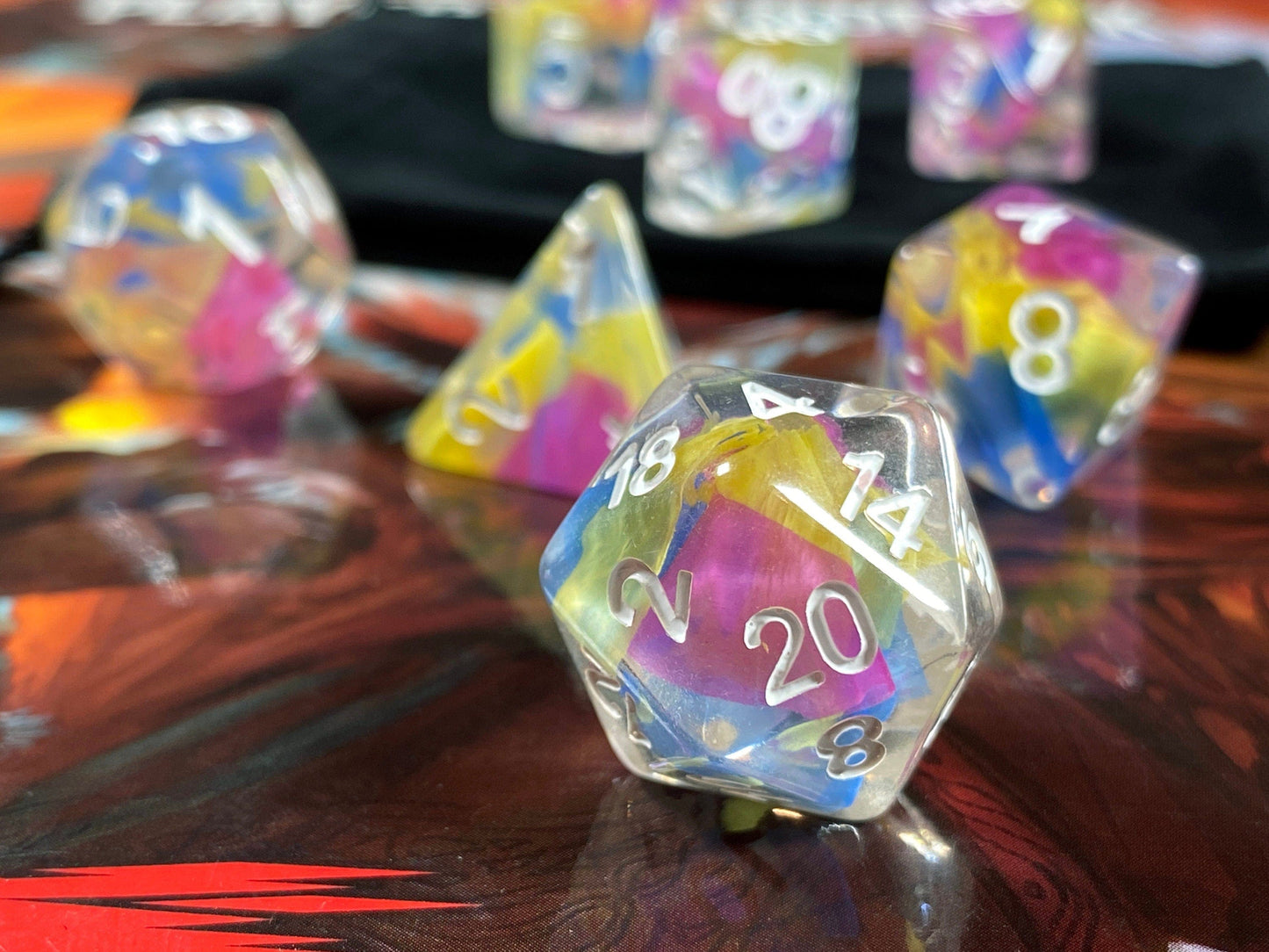 The Crooked Tavern Dice Sets Spell Song RPG Dice Set | Resin Swimming with Magical Colors!