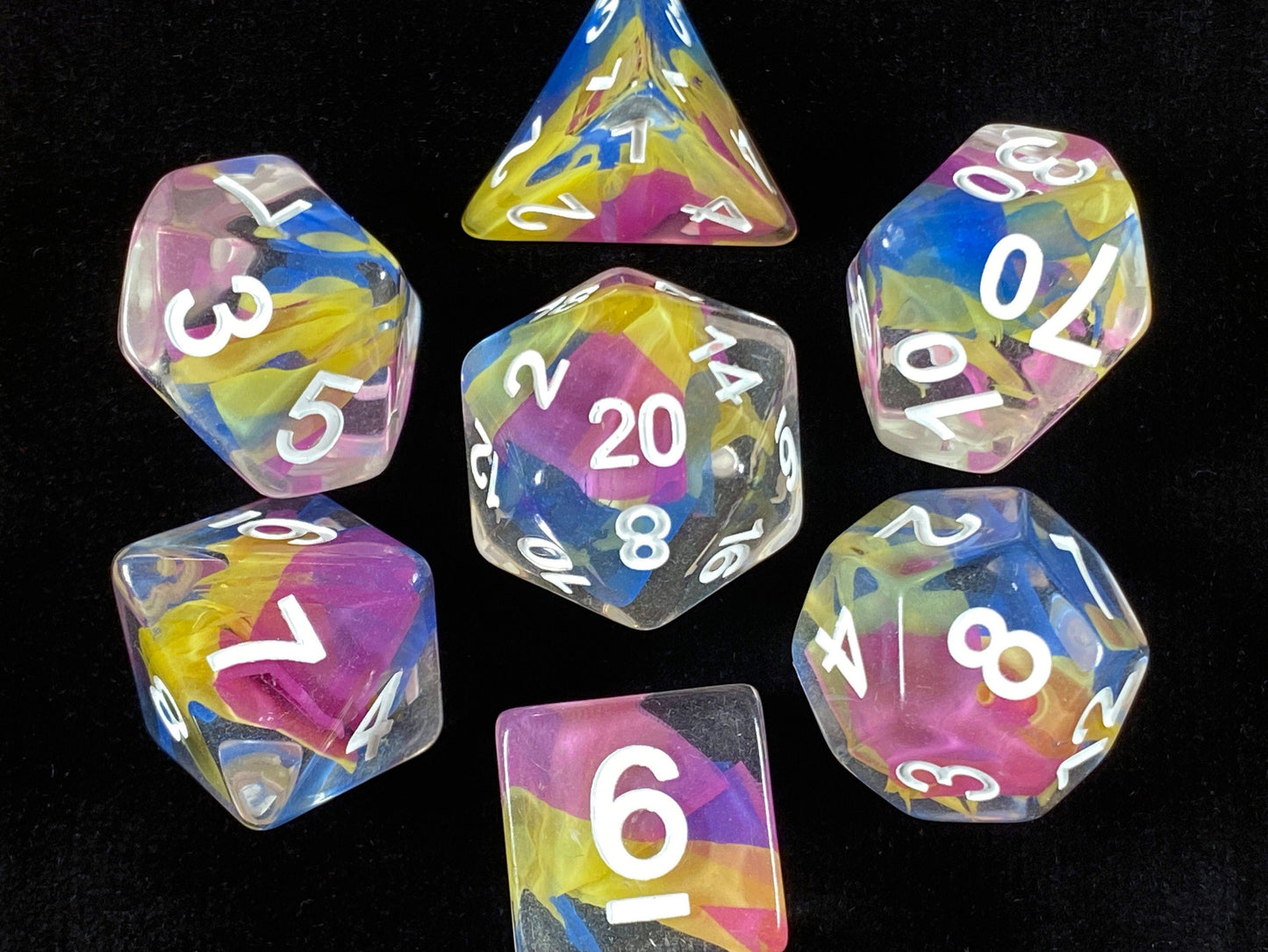 The Crooked Tavern Dice Sets Spell Song RPG Dice Set | Resin Swimming with Magical Colors!