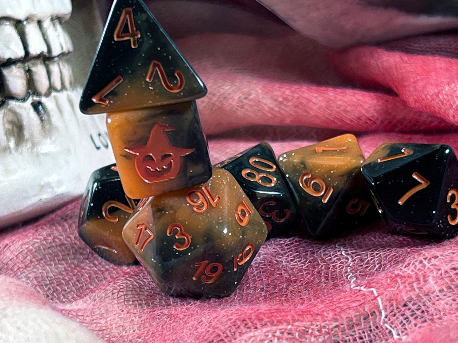 The Crooked Tavern Dice Sets Trick or Treat RPG Dice Set | Halloween Themed Dice!