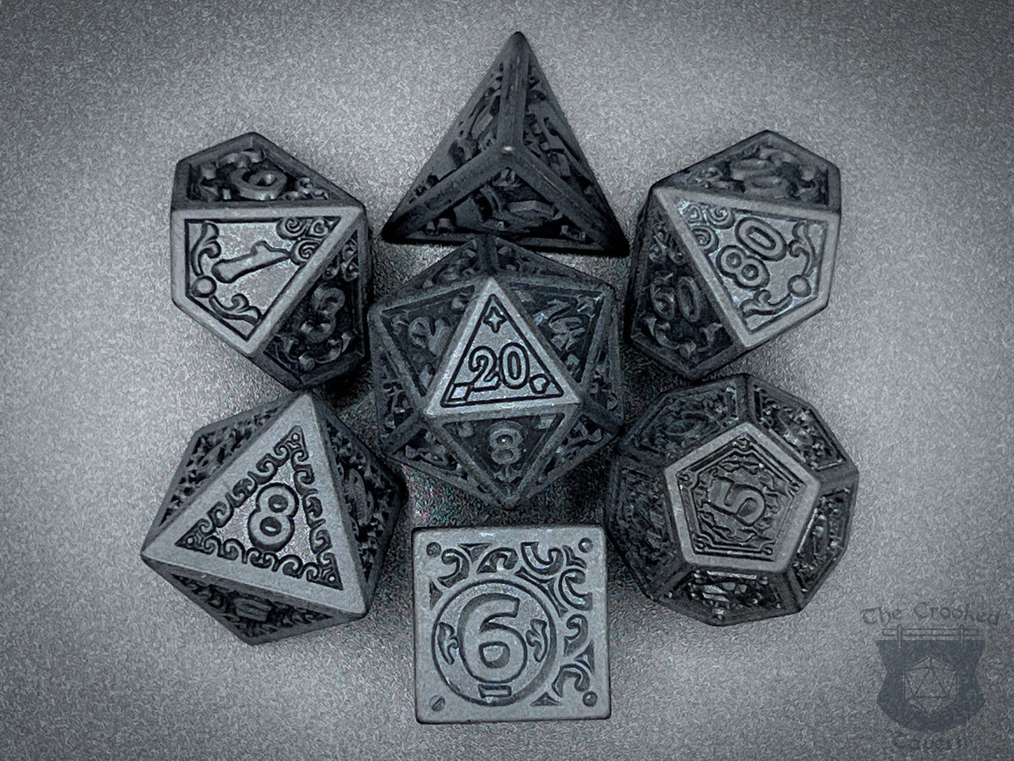 The Crooked Tavern Dark Castle RPG Dice Set | Black Castle Design