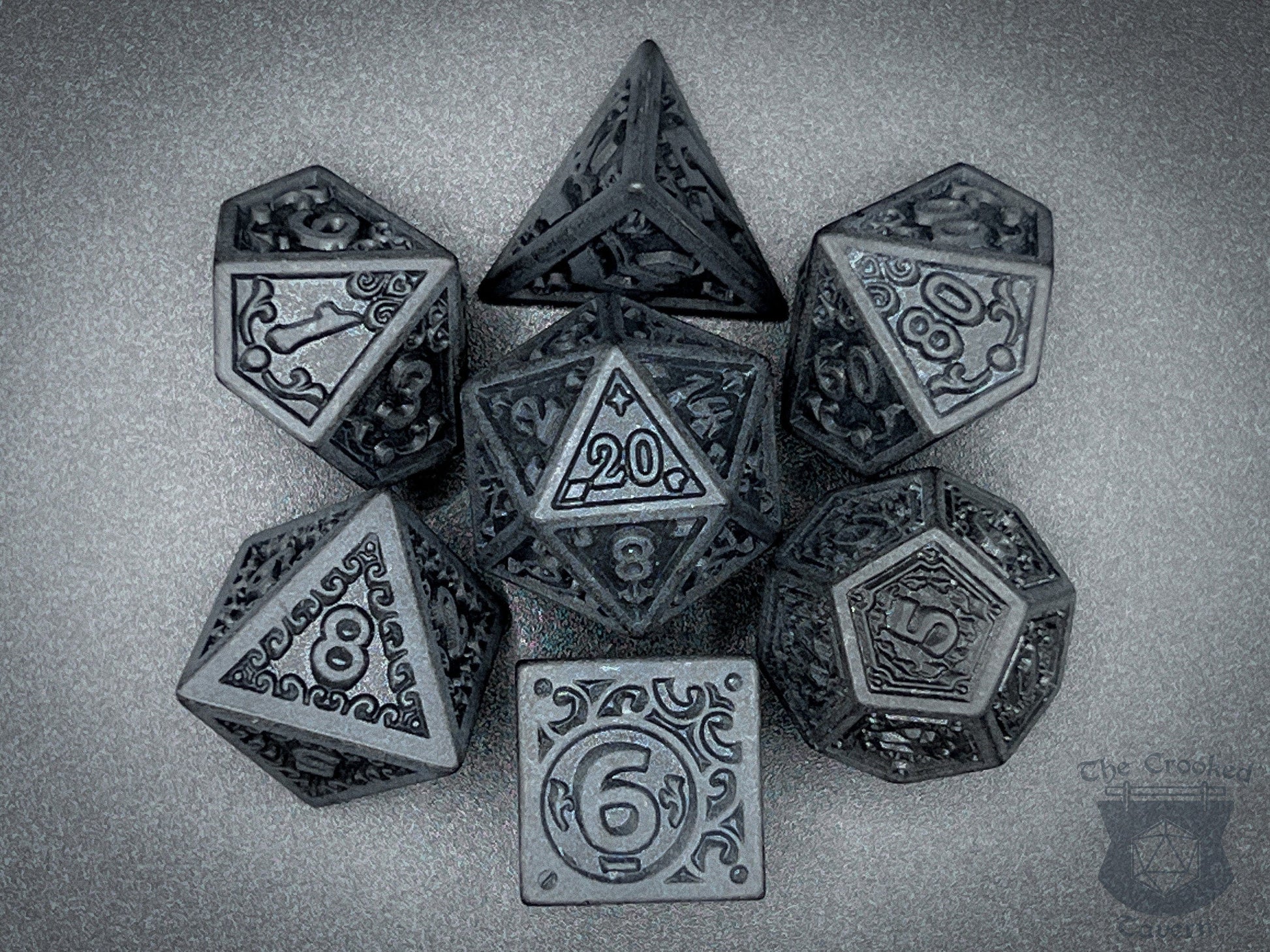 The Crooked Tavern Dark Castle RPG Dice Set | Black Castle Design