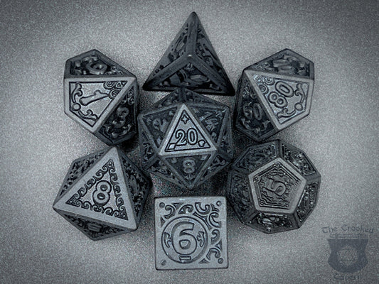 The Crooked Tavern Dark Castle RPG Dice Set | Black Castle Design