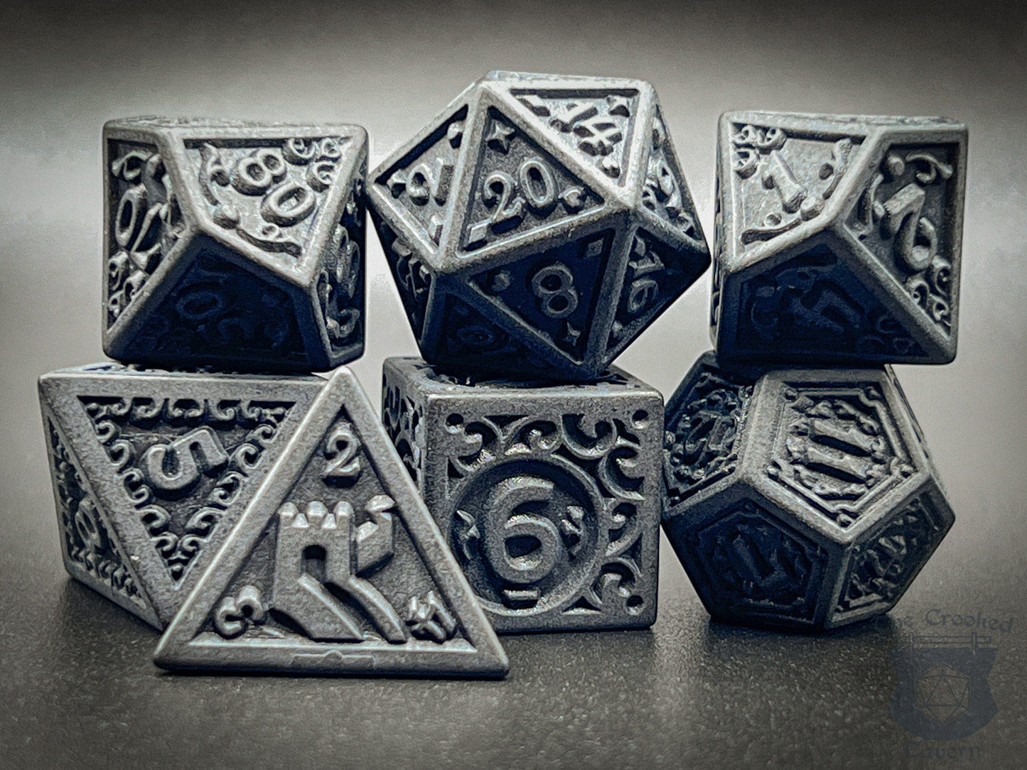 The Crooked Tavern Dark Castle RPG Dice Set | Black Castle Design