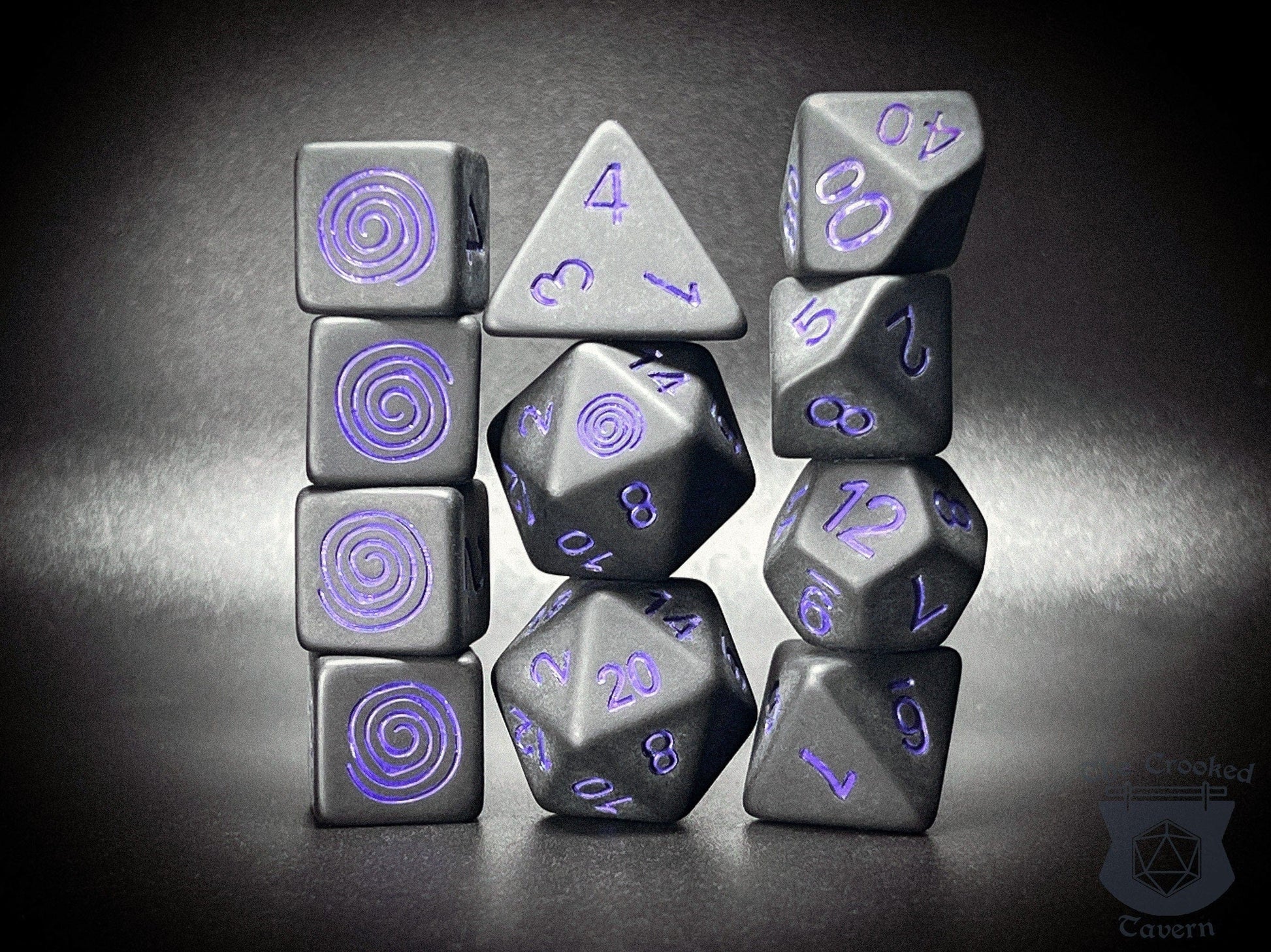 The Crooked Tavern Dice Sets Confusion 11-Piece DnD Dice Set | Exclusive Dungeons & Dragons Dice | Matte Frosted Texture