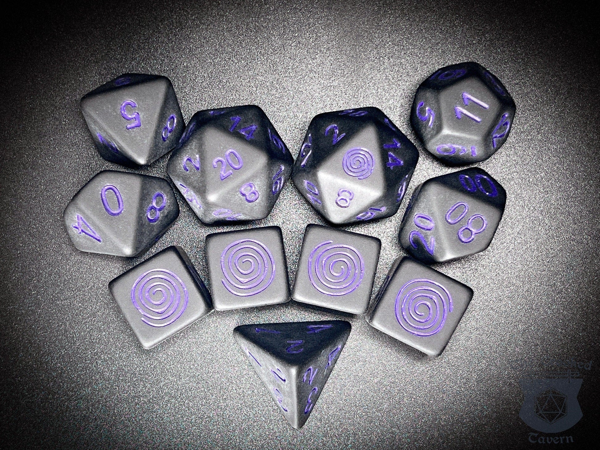 The Crooked Tavern Dice Sets Confusion 11-Piece DnD Dice Set | Exclusive Dungeons & Dragons Dice | Matte Frosted Texture