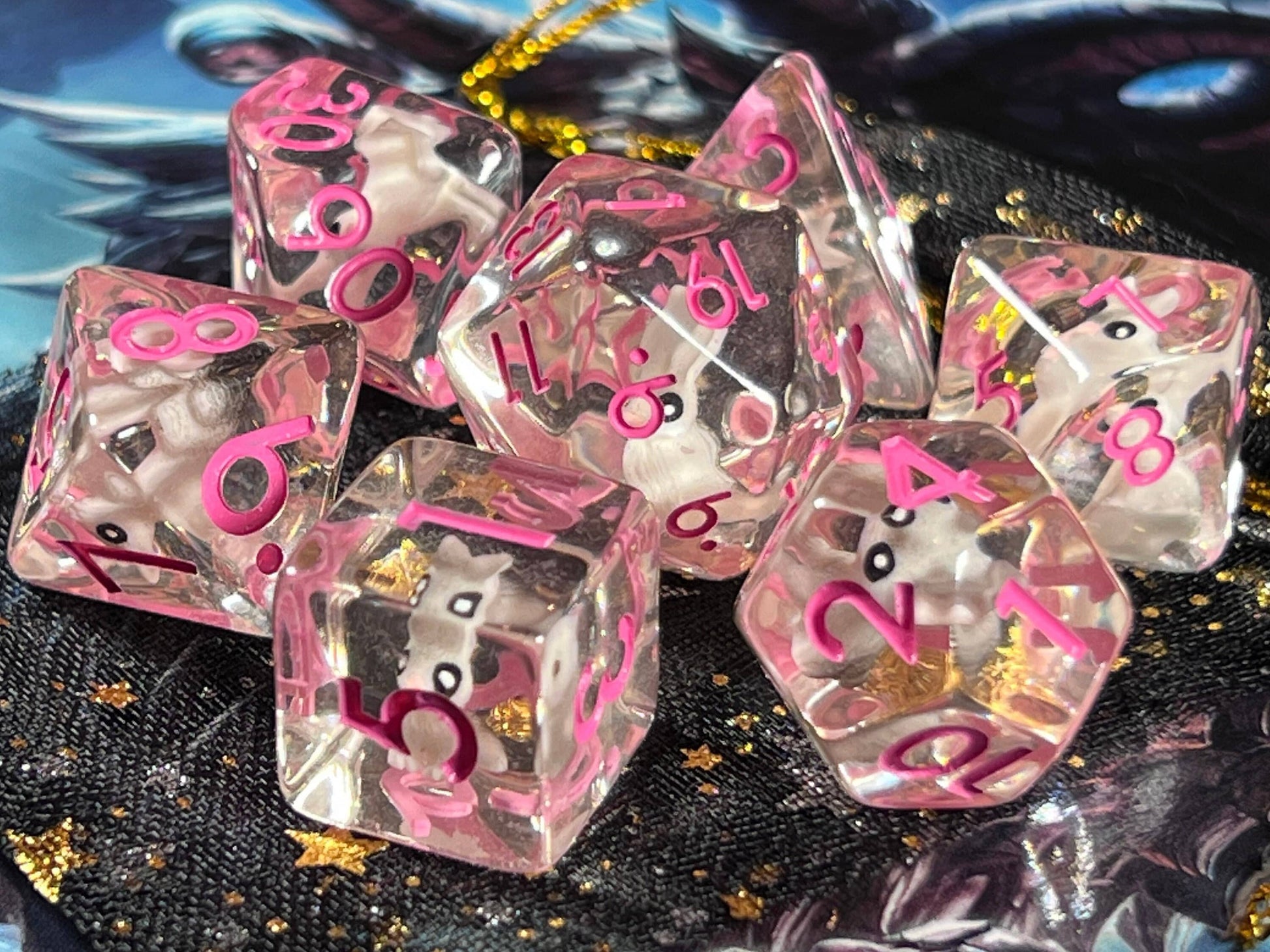 The Crooked Tavern Dice Sets Bunny Rabbit RPG Polyhedral Dice Set | Cute Bunny Rabbit inside!