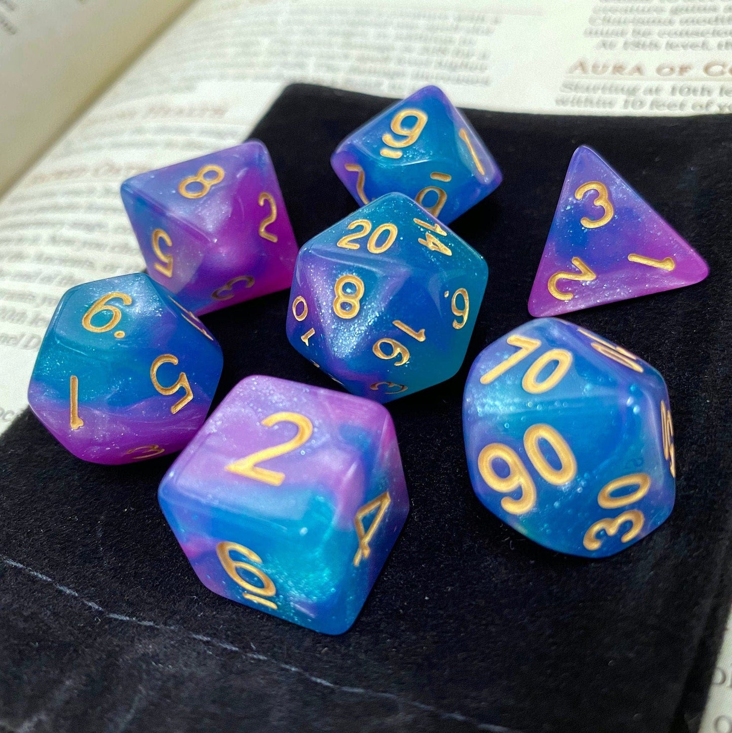 The Crooked Tavern Dice Sets Hypnotic Dream RPG Dice Set | Very Sparkly Dice!