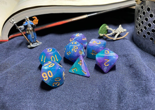 The Crooked Tavern Dice Sets Hypnotic Dream RPG Dice Set | Very Sparkly Dice!