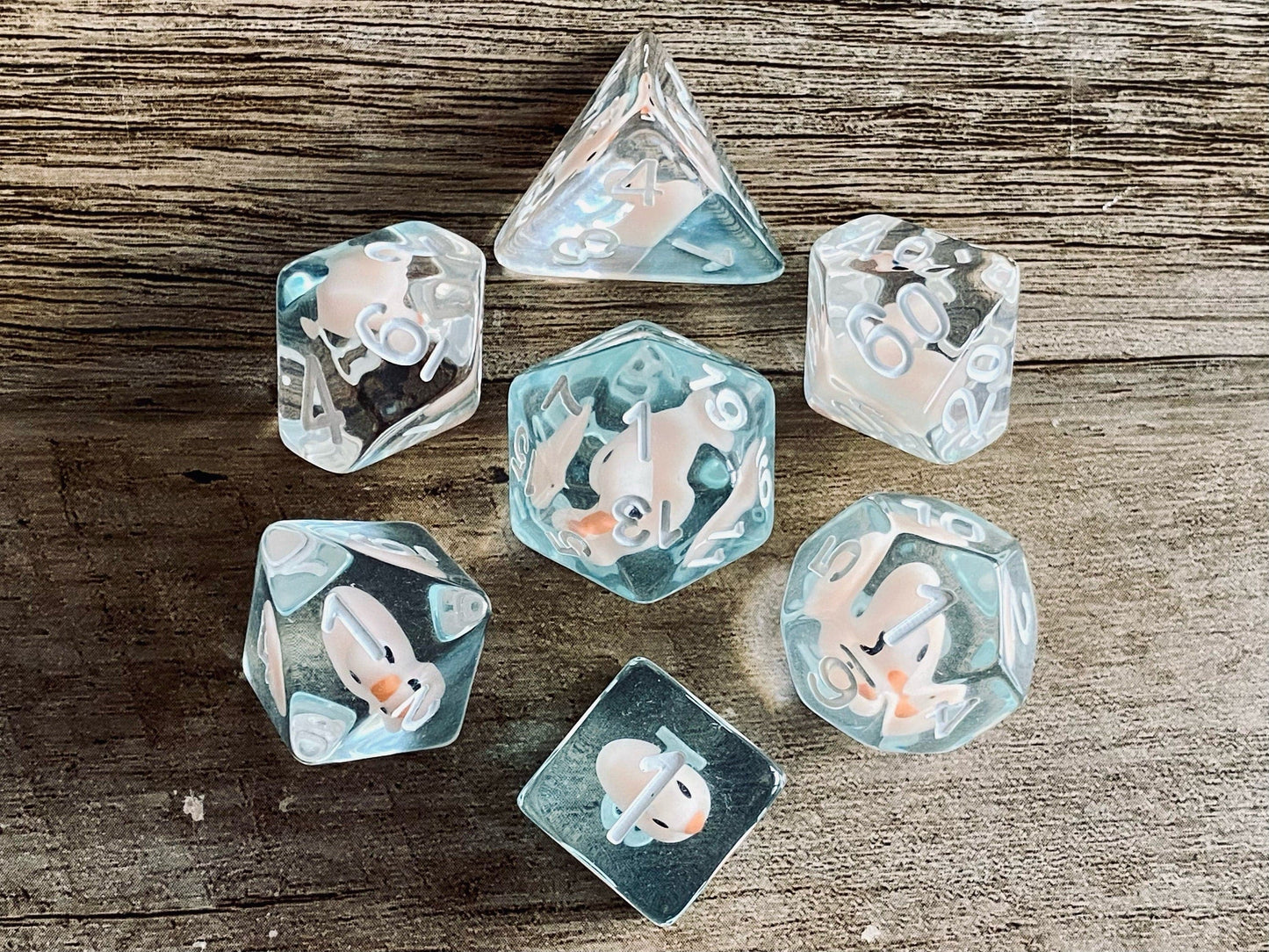 The Crooked Tavern Dice Sets Pink Ducky RPG Dice Set | Little Pink Ducks Inside!