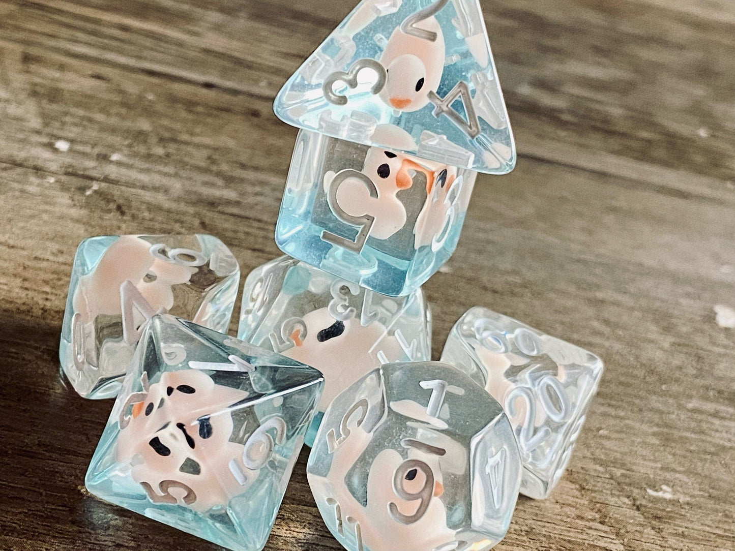 The Crooked Tavern Dice Sets Pink Ducky RPG Dice Set | Little Pink Ducks Inside!