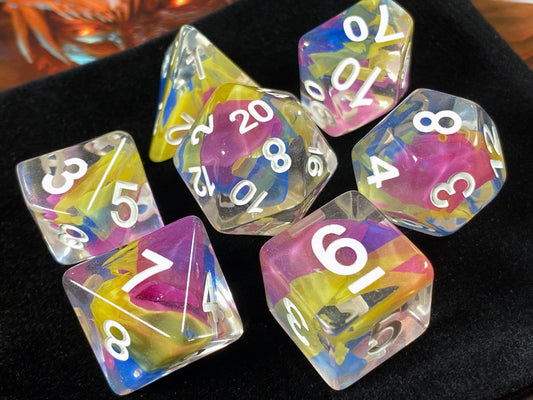 The Crooked Tavern Dice Sets Spell Song RPG Dice Set | Resin Swimming with Magical Colors!
