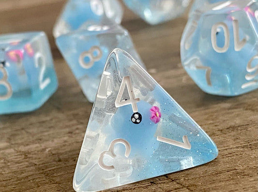 The Crooked Tavern Dice Sets Tiny Octopus RPG Dice Set | Little Cute Blue Octopus inside!