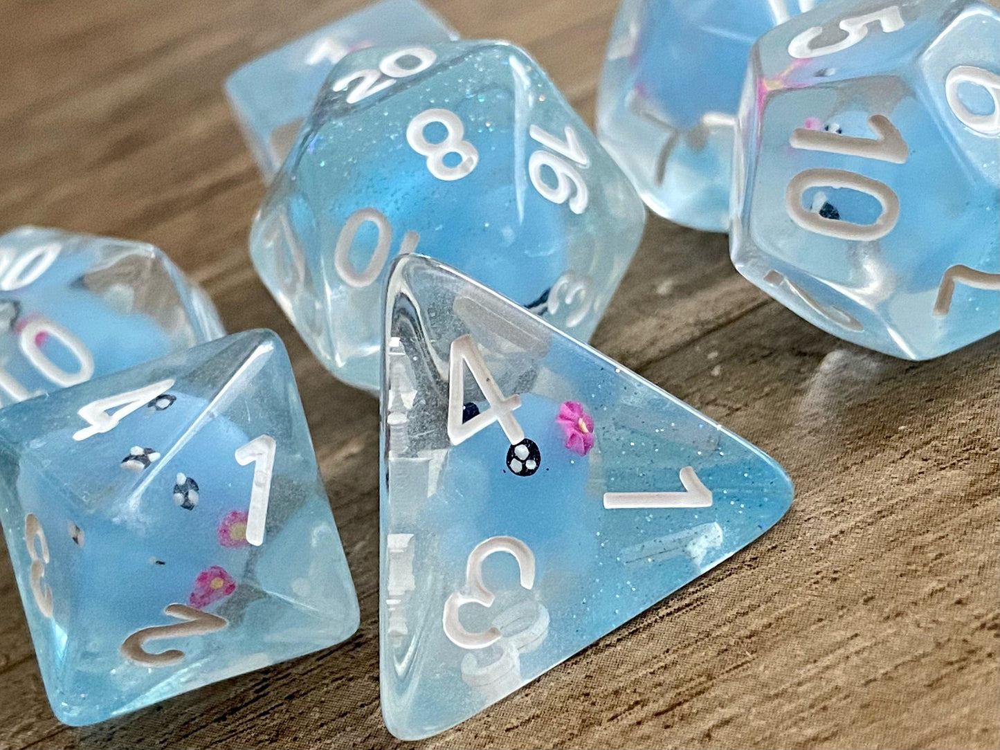 The Crooked Tavern Dice Sets Tiny Octopus RPG Dice Set | Little Cute Blue Octopus inside!