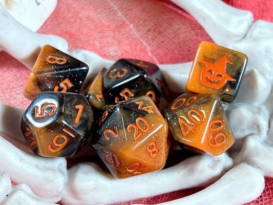 The Crooked Tavern Dice Sets Trick or Treat RPG Dice Set | Halloween Themed Dice!
