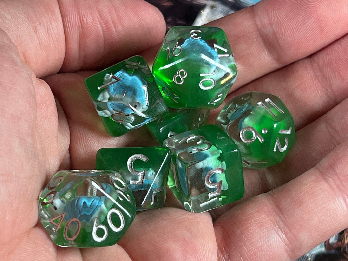 The Crooked Tavern Dice Sets Turtle RPG Dice Set | Cute Little Turtles inside!