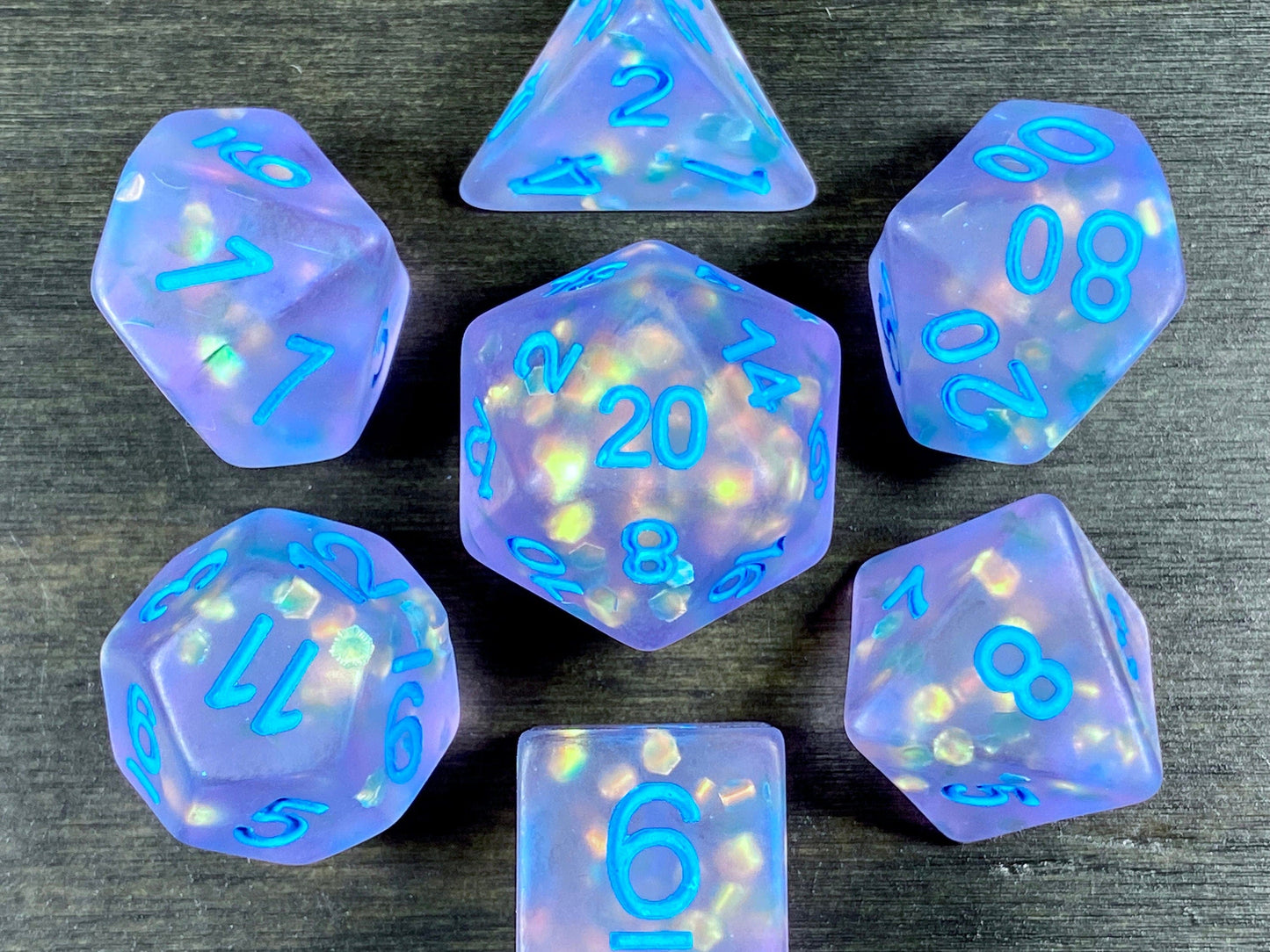 The Crooked Tavern Dice Sets Twilight Sea Glass RPG Dice Set | Shimmering Purple with a Matte Finish!