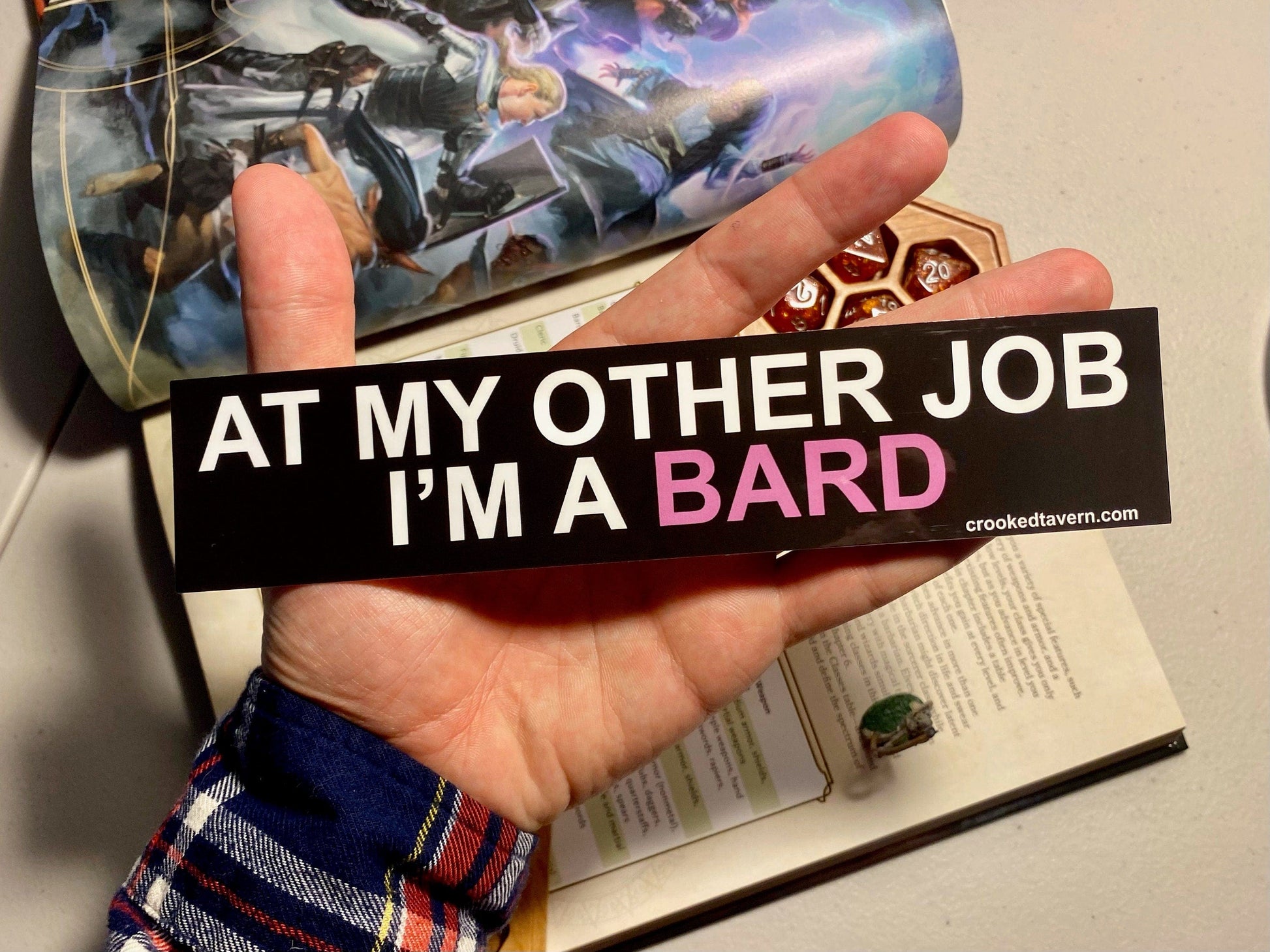 The Crooked Tavern Vinyl Stickers Bard DnD Sticker | At My Other Job I'm a Bard | Dungeons and Dragons Vinyl Stickers