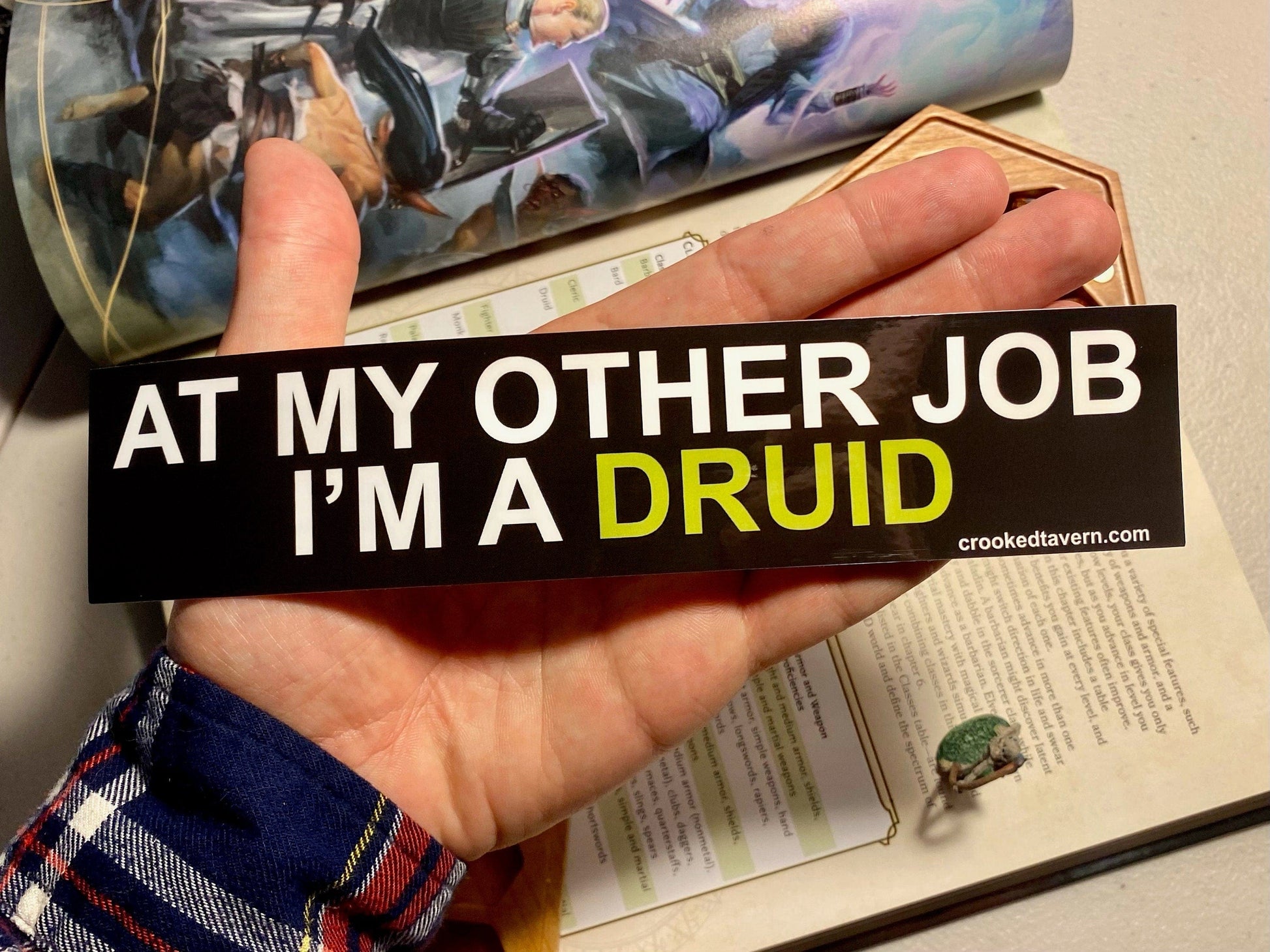 The Crooked Tavern Vinyl Stickers Druid DnD Sticker | At My Other Job I'm a Druid  | Dungeons and Dragons Vinyl Stickers