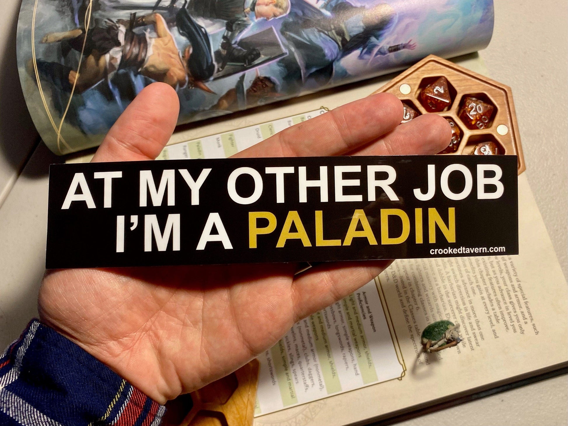 The Crooked Tavern Vinyl Stickers Paladin DnD Sticker | At My Other Job I'm a Paladin | Dungeons and Dragons Vinyl Stickers