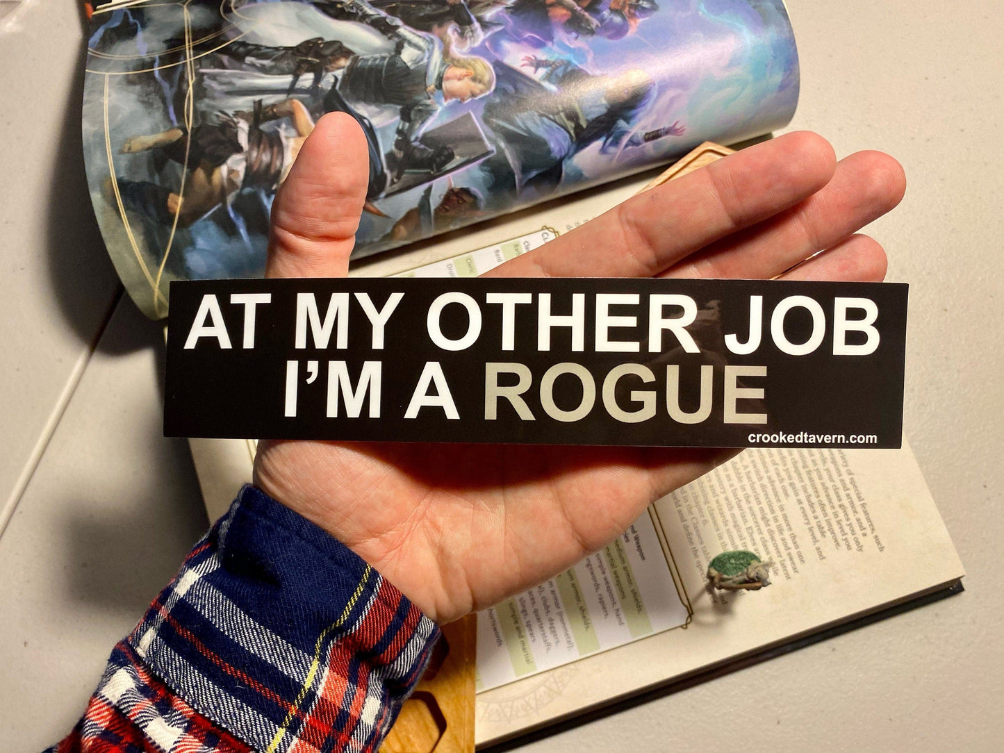 The Crooked Tavern Vinyl Stickers Rogue DnD Sticker | At My Other Job I'm a Rogue | Dungeons and Dragons Vinyl Stickers