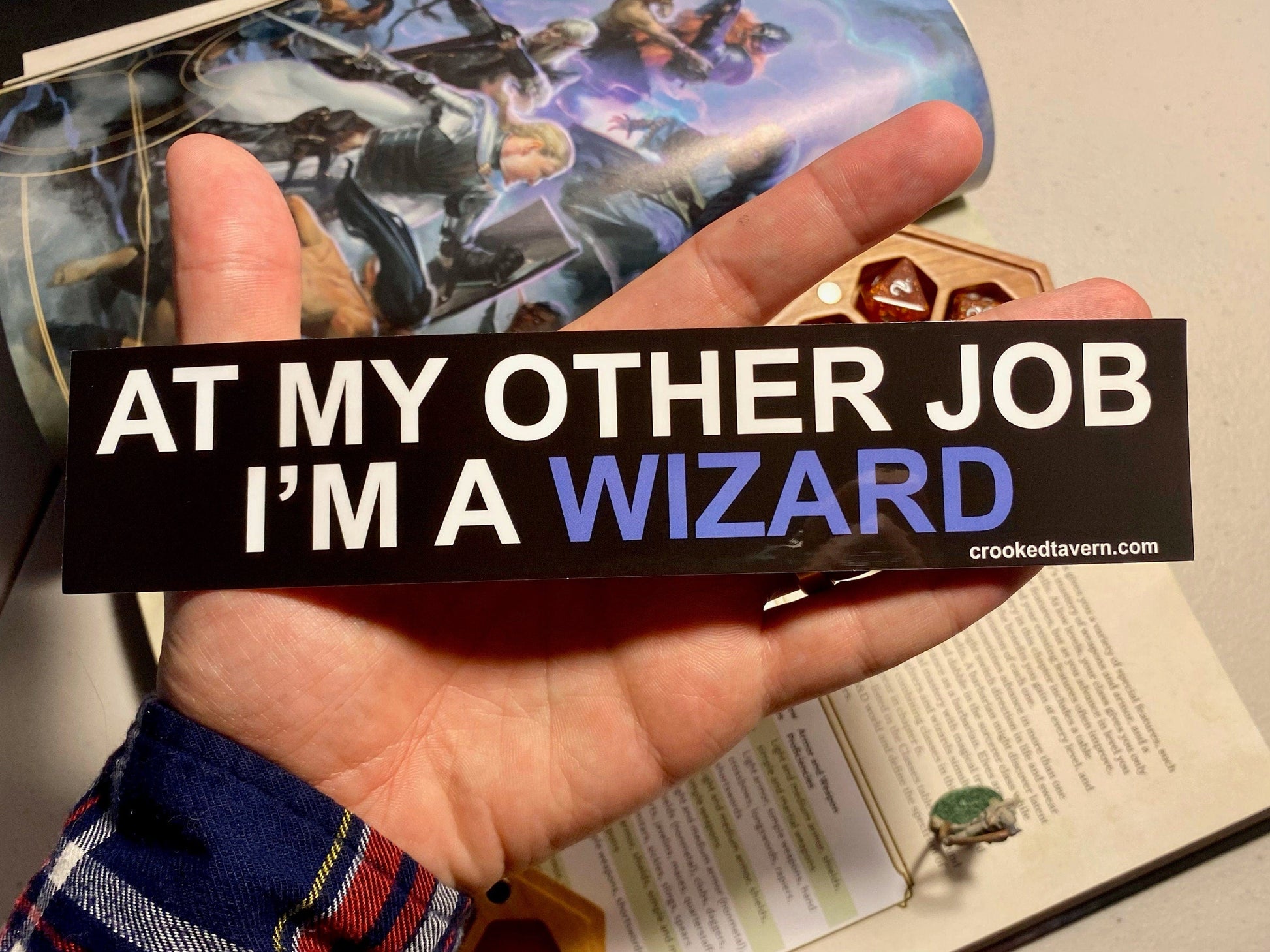 The Crooked Tavern Vinyl Stickers Wizard DnD Sticker | At My Other Job I'm a Wizard | Dungeons and Dragons Vinyl Stickers